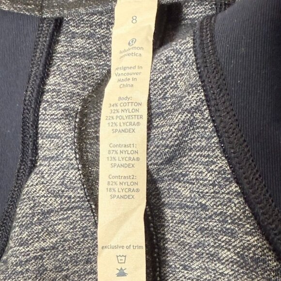 Lululemon Forme Jacket Zip-up Slub Denim Sz 8 - Picture 2 of 8